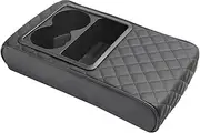 Auto Center Console Armrest Pillow Arm Rest Cover Memory Foam Car Armrest Cushion with Cup Holder Armrest Booster Cushion Univer(Upgraded Model)