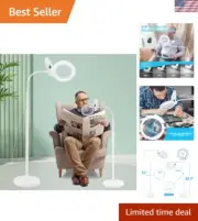 Adjustable 10X LED Magnifying Lamp with Eye-Friendly Lighting for Detailed Tasks