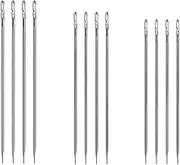 12PCS Self Threading Hand Sewing Needles, Easy Stitching Needles for DIY Sewing Projects, Assorted Sizes 3.6cm/3.8cm/4.2cm, Durable and High-Quality Needles for Embroidery and Crafts