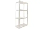 Oskar 4 Tier Warehouse Shelving Rack Storage, Garage Storage (180 kg, White)