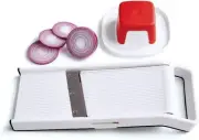 Tupperware Mini Speedy Mando Handheld 9.5" Mandolin Slicer