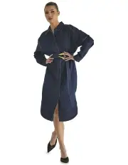[Fate & Becker] Soaring Shirt Dress in Indigo Wash
