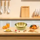 Metal Salad Bowl Home Dinnerwar Kitchen Tableware Utensils Food Container