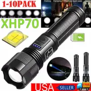 Rechargeable 990000LM LED Flashlight Tactical Police Super Bright Torch Zoomable