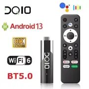 DQ10 TV Stick Android 13.0 Support 8K Video 4K Quad Core Cortex A53 Google Voice