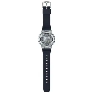 【CASIO 卡西歐】G-SHOCK 金屬色雙顯電子錶-百搭銀 GM-S110-1A