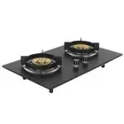 29.5in 4.5KW 2800Pa Double Burner Gas Stove Tempered Glass Cooktop for Kitchen