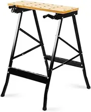 Portable Small Workbench,Folding Carpenter Saw Table with Adjustable Clamps,Protractor Scale, with Measuring Ruler and Protractor,Adjustable Foldable Multi-Purpose Fits DIY,Carpentry,Home Use