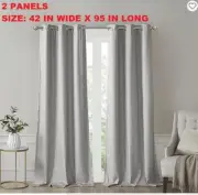 Sunsmart Leighton Energy Saving 100% Blackout Grommet Top Set of 2 Curtain Panel