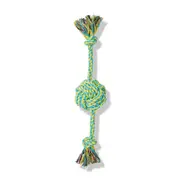 All Day Rope Ball Double Tug Dog Toy Blue Yellow