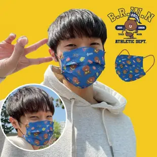 台灣康匠 Line 校友隊 兒童醫療口罩 袋裝5入(熊大) 台灣製造 MD雙鋼印
