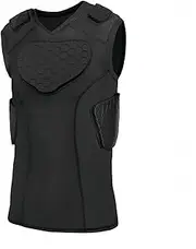 [Topeter] Men’s Padded Compression Shirts with Chest, Rib, Shoulder & Back Protector