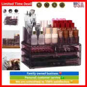 Cute Purple Stackable Dresser Organizer with 4 Drawers for Nursery & Vanity