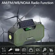Green Emergency Radio 5000mah Solar Hand Crank Portable Am/fm/noaa Sos Radio With Flashlight&amp;reading Lamp Cell Phone Charger orange 2000mah