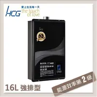 在飛比找PChome24h購物優惠-和成HCG 16L 數位恆溫強制排氣型熱水器 GH1655(