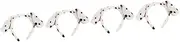 WOONEKY 4 Pcs Puppy Headband Hats for Dogs Dog Party Hat Girl Dog Collars Plush Dog Ears Headbands Hair Loop Dalmatian Headband Ear Headband Bunny Ears Dog Hats Dalmatian Tail Fabric White