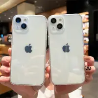 在飛比找ETMall東森購物網優惠-純色簡約透明軟殼適用iPhone14promax蘋果13手機