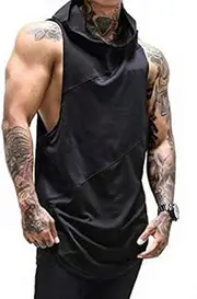 QMVQACVKH(小さな店) Gym Men Muscle Sleeveless Tank Top Tee Shirt Bodybuilding Sport Fitness Vest