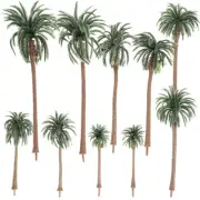 Mini Coconut Palm Tree Model Pack of 10 for DIY Scenery Layout