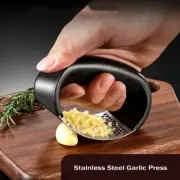 Stainless Steel Garlic Press Manual Ginger Mincer Chopping Curve Tools NEW