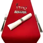 Red Cotton Feel Table Runners - Sizes 90"x 12", 70"x12", 52"x12"