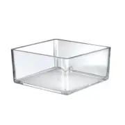 Azar Displays 8" Deluxe Clear Acrylic Square Cube Bin for Counter, 4-Pack