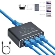 Ethernet Splitter 1 to 4 1000Mbps Ethernet Switch High Speed Ethernet Hub 4 P...