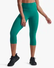 Form Soft Touch Hi-Rise Compression 3/4 Tights, 2XU, XS, Forest Green/Forest Green, Female