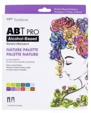 Tombow ABTPRO Alcohol-Based Nature Palette Dual Tip- Brush and Chisel NEW