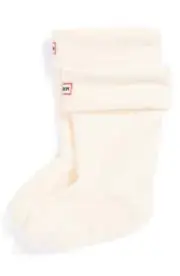 Hunter 1022 Kids Cream Fleece Welly Boot Socks US Size Medium (11-13K)