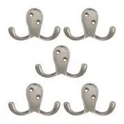 207720 Wall-Mounted Double Hook for Coat Hat Towel Robe in Bathroom or Closet...