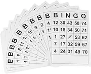 CORHAD Bingo Game Card Set 60pcs Bingo Cards Bingo for Fun White Educational Toy Safe Easy for Boys and Girls