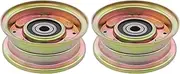 ApplianPar Flat Idler Pulley Replacement for MTD 756-0981 756-04224 756-0981A 756-0981B LTX1042 LT2000 LTX 1045 1046 Lawn Mower Pack of 2