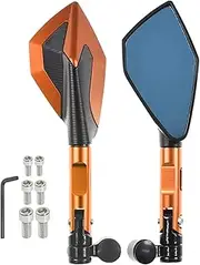 For BM&W F 900 R F 900 XR F800R F700GS R1200GS R1250GS ADV F900R F900XR R NineT Motorcycle 8mm 10mm Mirror Rearview Side Mirrors Rear Side Mirror(Orange)