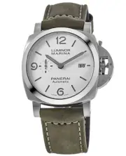New Panerai Luminor Marina Automatic Acciaio White Dial Men's Watch PAM01314