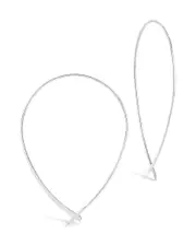 Sterling Forever Delicate Threader Hoops