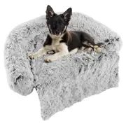 Costway Medium Dog Bed Puppy Sofa Pet Cushion Couch Protector Blanket w/Washable Cover & Anti-Slip Bottom White