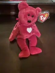 Ty Beanie Baby Retired in 1999 Valentina Red Bear heart Hang Tag Error Tag Mint