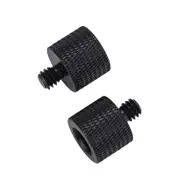 10-Piece Screw Adapter 3 / 8 Female To 1 / 4 Male - Black