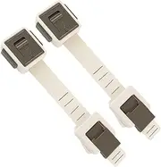 Baby Safety Cabinet Locks,2X Baby Proofing Cabinets & Drawers Locks | Baby Drawer Strap Latches with Strong Adhesive for Kitchen Fridges