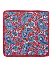 [Dom Bagnato] Passiflora Paisley Silk Pochette in Red