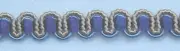 Scroll Gimp 3/8" wide by 3 yard Navy Blue Yellow Gold Turquoise Blue AG342-0216