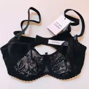 BNWT Prima Donna Size UK 34D (EUR 75) Divine Bra Black PrimaDonna RRP $199