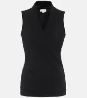 [Velvet] Velvet Adelise stretch-cotton jersey top AU 16 black