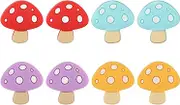 8 Pcs Mushroom Knitting Needle Stoppers, Silicone Blunt Needle Cover Knitting Needle Point Protectors Cute Knitting Needle End Caps for Knitting Needle Stoppers Decoration