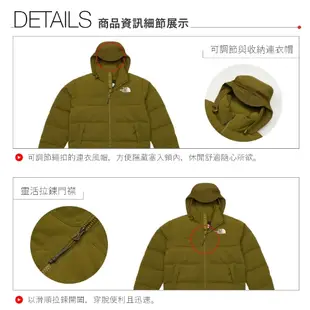 The North Face 92 RIPSTOP NUPTSE 男 保暖可調節收納連帽羽絨外套 NF0A86ZQPIB