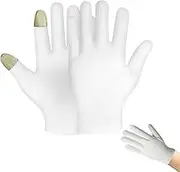 Beauty Gloves | Sensitive Night Gloves for Dry Hands Washable | Hydrating Gloves Touch Screen Gloves for Overnight Sleep Beauty Pluvo