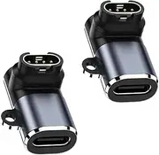 2PC USB C to Gar-min Watch Charger Adapter, 90 Degree Right Angle SmartWatch Charger Connector for Garmin Fenix 7 7S 7X 6 6S 6X 5S 5X, Forerunner 945 45 45S 245 Music, and More