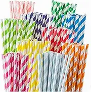 250 Pack Paper Straws Drinking Assorted Biodegradable Straws for Drinking Straws, Wedding Party, Party Straws Restaurant, Juice, Coffee Cold Drinks-Straws Drinking Paper Durable Drinking Straws