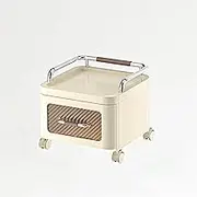 GUAWJRZDP Drawer Chest, Multi-Function Chest of Drawers, Movable Storage Cabinet, Drawers Organizer Storage with Glass Door, Plastic Drawer Chest for Living Room, Hallway(1-Tier)
